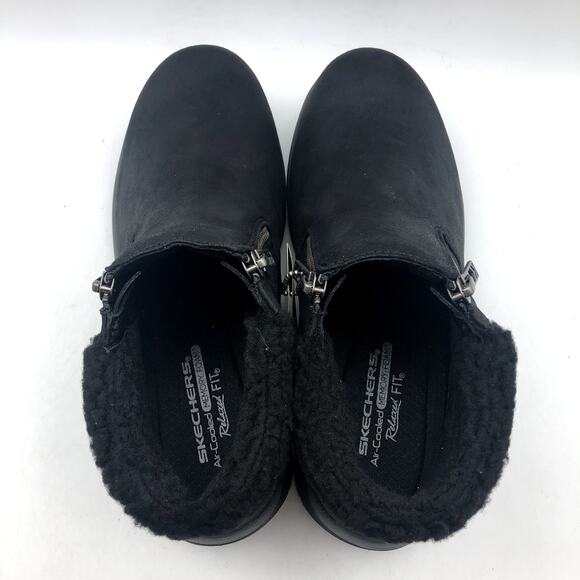 Skechers Womens Easy Going Water Repellent Vegan Size 7.5 Ankle Boots Black NWB - Picture 7 of 10